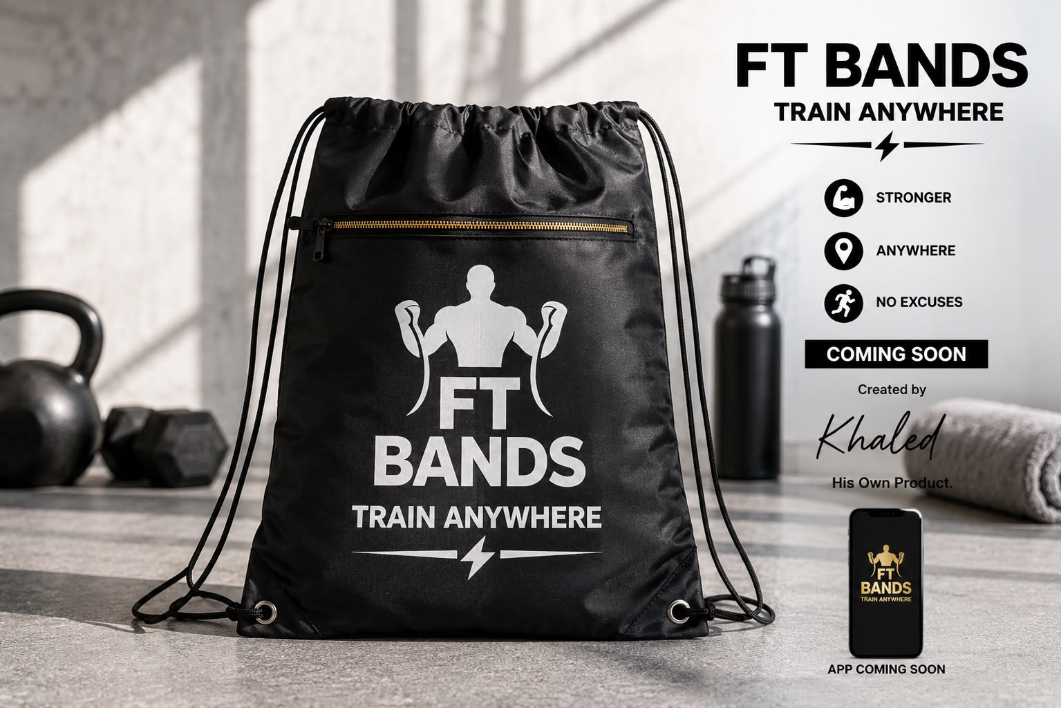 Train Anywhere Drawstring Bag